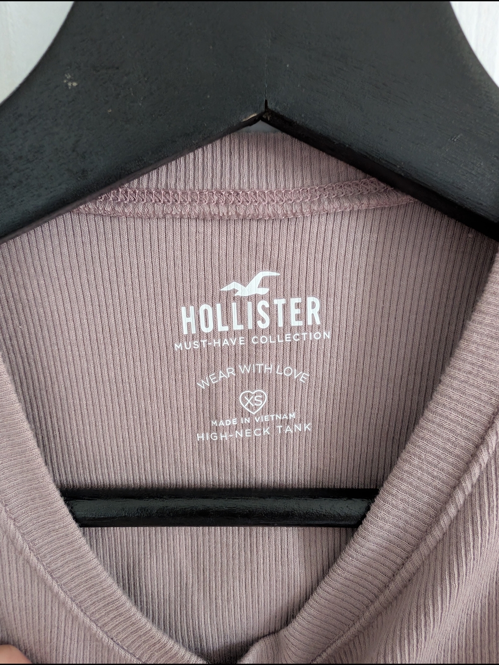 Hollister Women's Mauve Ribbed Tank Top XS - Picture 3 of 8